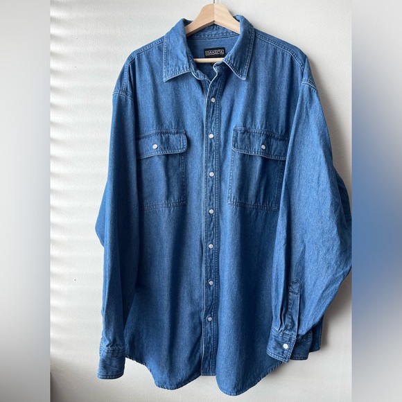 Dakota Pearl Snap Denim Button Up - Picture 1 of 8